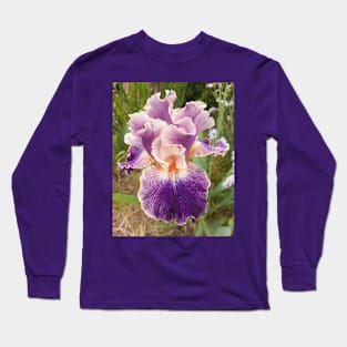 Purple Iris Flower - Enchanted Long Sleeve T-Shirt